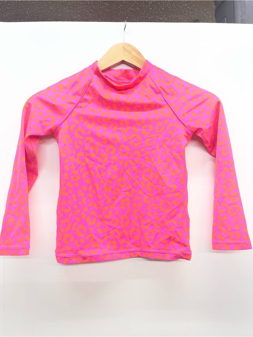 Boden‎ Pink and Orange Leopard-Print Long-Sleeve UPF 40+Rashguard